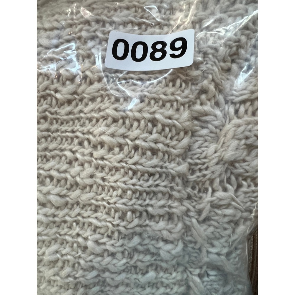 Fishermancore Coastal Chunky Michael Kors Alpaca/Linen Cableknit Sweater Cream S - Picture 10 of 10